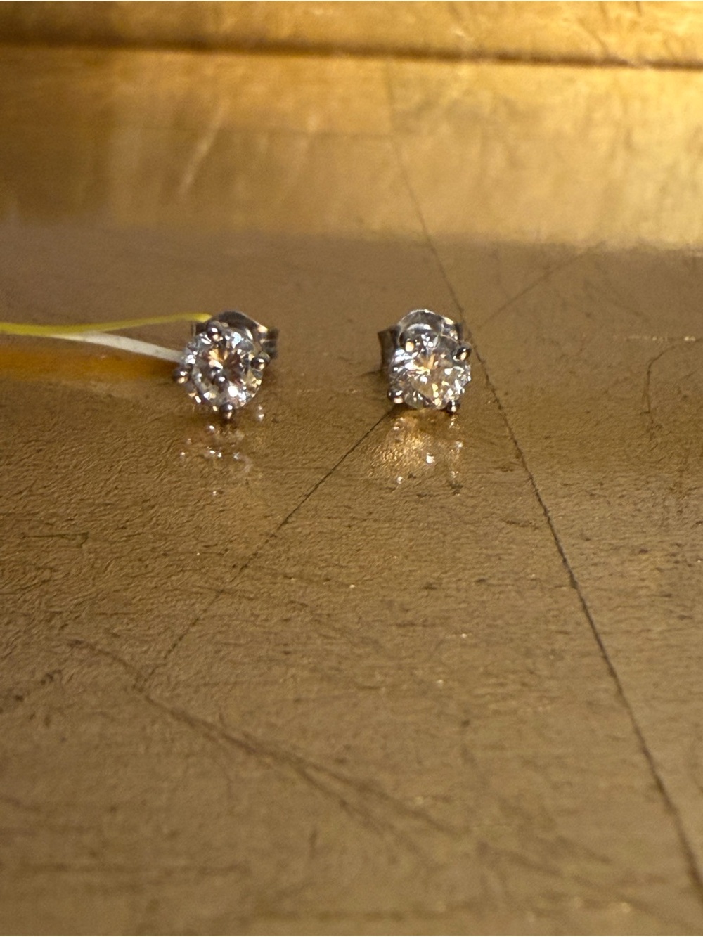 14k Natural White Gold Diamond Stud Earrings 1.00 TCW